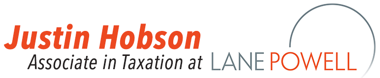 Justin Hobson, Associate in Taxation at Lane Powell